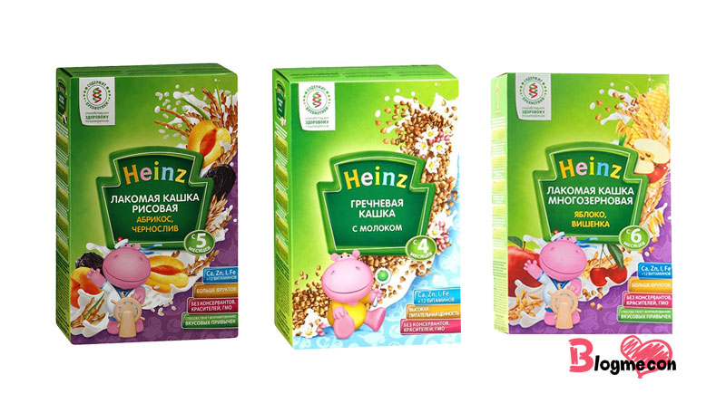 các loại bột ăn dặm Heinz nga