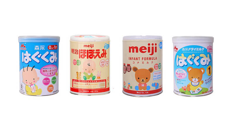 so sánh sữa meiji, morinaga nội địa và nhập khẩu