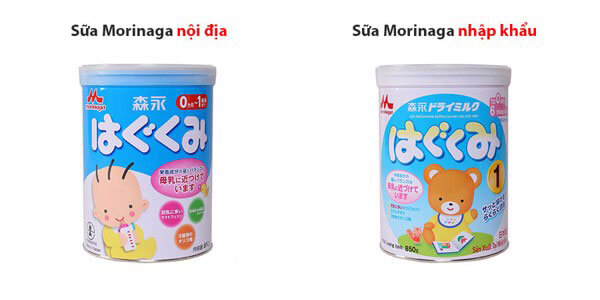 so sánh sữa Morinaga nội địa và nhập khẩu