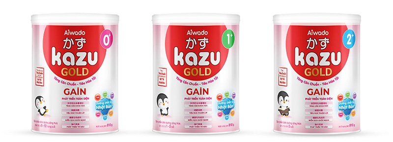 Kazu Gain Gold sở hữu nền tảng dưỡng chất Nhật Bản phù hợp với từng gian đoạn phát triển của trẻ