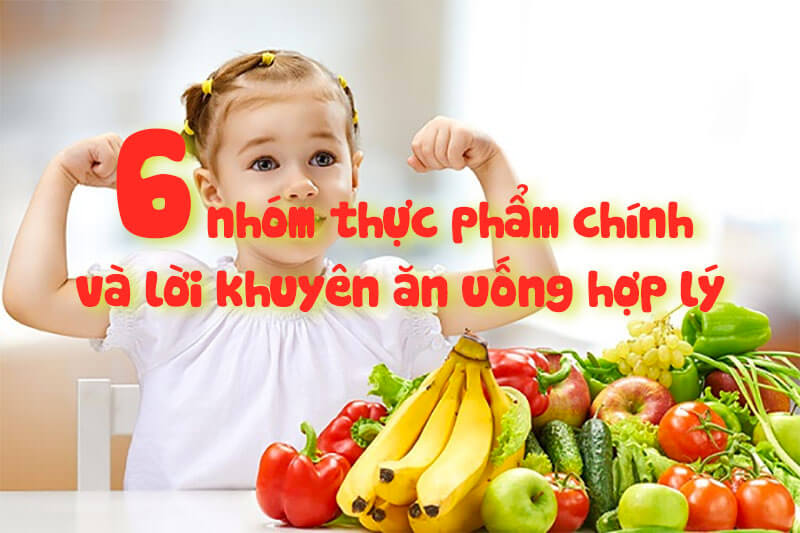 6 nhóm thực phẩm chính cho bé