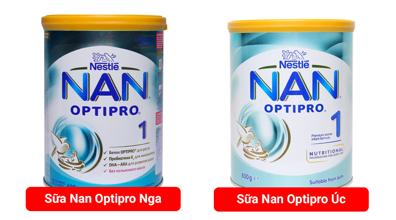 Sữa Nan Optipro Nga và Úc