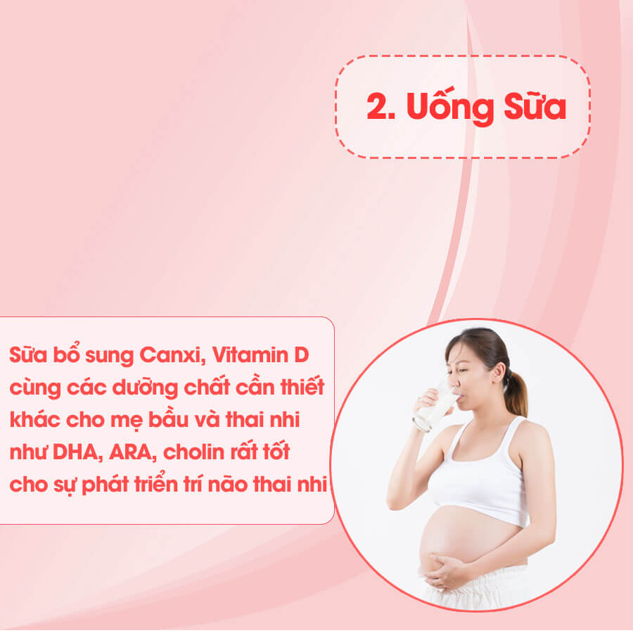 Uống sữa giúp bổ sung năng lượng cho mẹ bầu