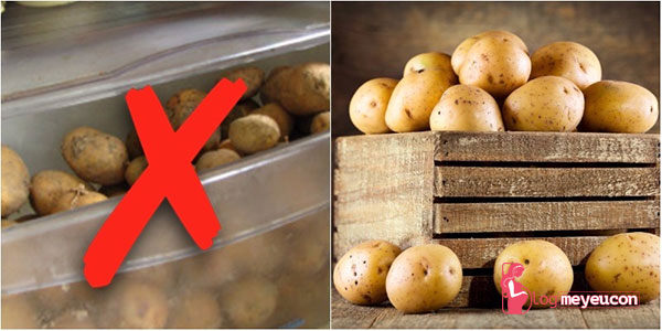 Không nên bảo quản khoai tây trong tủ lạnh