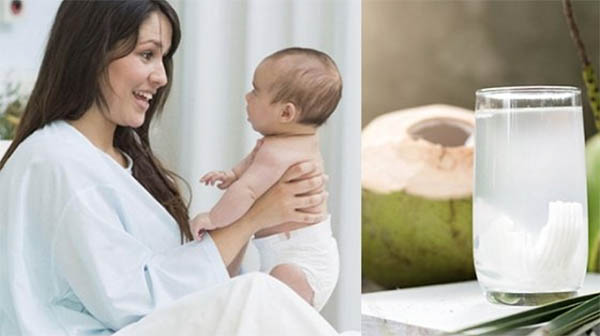 Sau sinh bao lâu thì được uống nước dừa