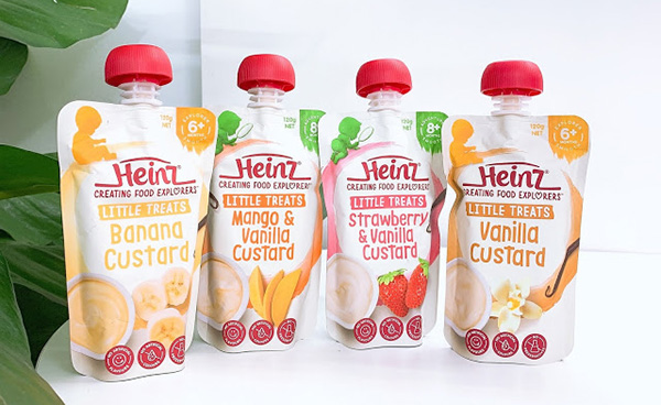 Váng sữa hoa quả nghiền Heinz Úc – cho bé bữa ăn ngon miệng & thích thú