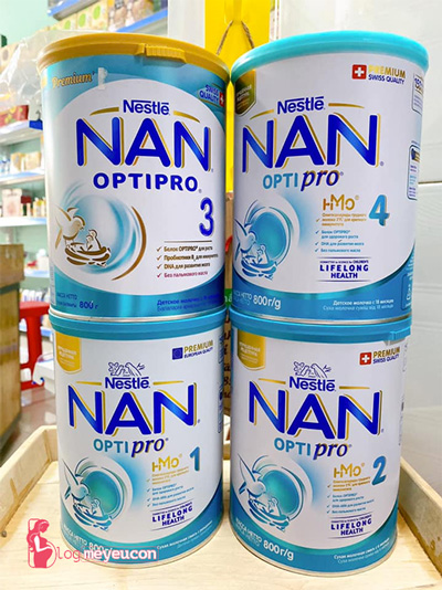 Sữa Nan Optipro có 4 loại cho trẻ từ sơ sinh