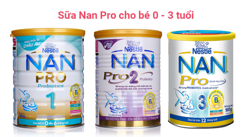 Sữa Nan Pro cho bé 0 - 3 tuổi